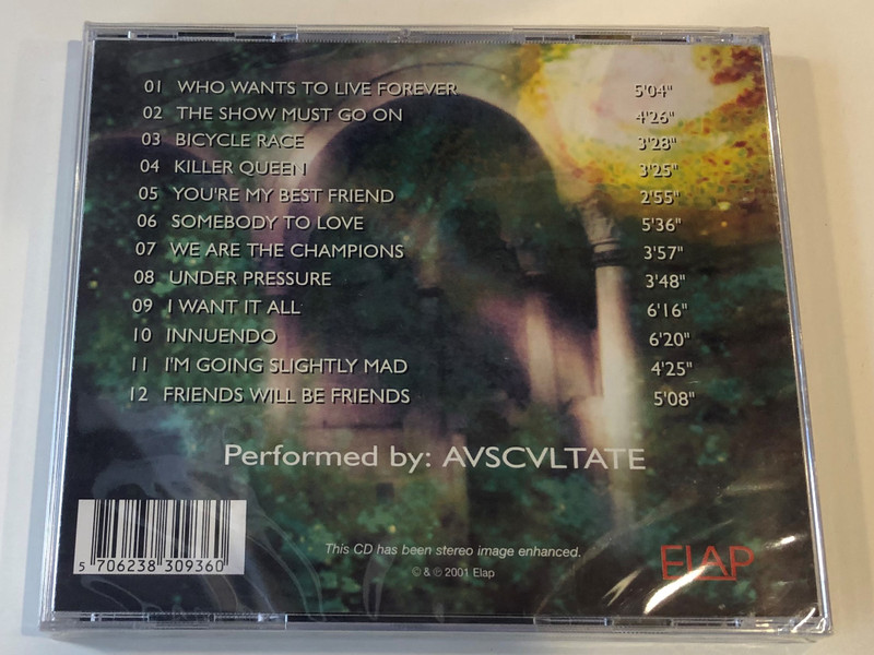 Mystical Chants - The Songs Of Queen / Performed by: Avscvltate ‎/ Elap Audio CD 2001 / 5706238309360