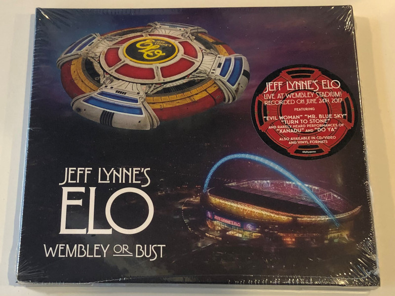 Jeff Lynne's ELO – Wembley Or Bust / Live At Wembley Stadium! / Recorded on June 24th, 2017 / Featuring ''Evil Woman'', ''Mr. Blue Sky'', ''Turn to Stone'' / Big Trilby Records 2x ‎Audio CD 2017 / 88985492202