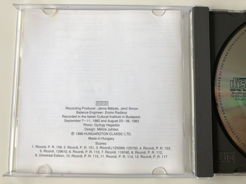 Ilona Tokody, soprano - Verdi (Aida, Don Carlo, La Forza Del Destino, Un Ballo In Maschera), Donizetti (Anna Bolena), Puccini (La Boheme, Tosca, Suor Angelica, Madama Butterfly, Gianni Schicchi) / Hungaroton Classic Audio CD 1996 Stereo / HCD 12478
