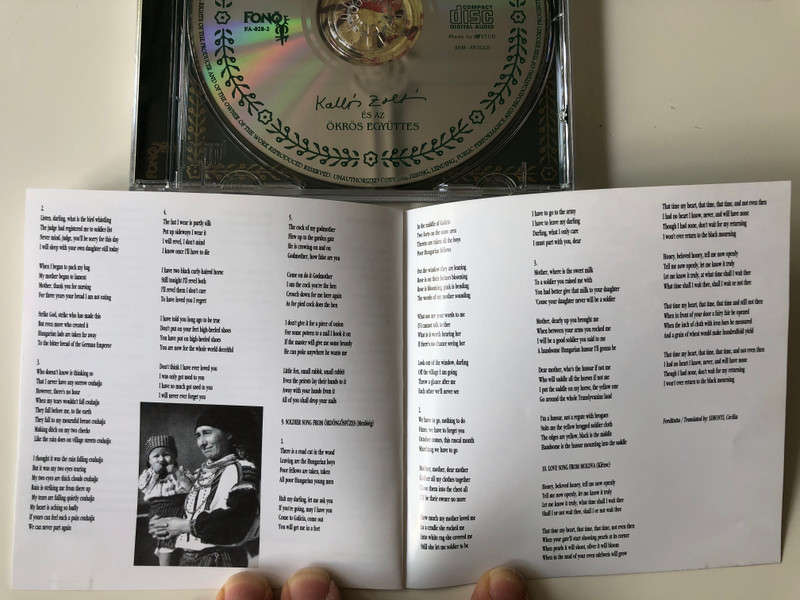 Búsulni Sohasem Tudtam... / Erdelyi magyar nepzene - Hungarian Folk Music From Transylvania / Kallós Zoltán És Az Ökrös Együttes ‎/ Fonó Records ‎Audio CD 1997 / FA-028-2