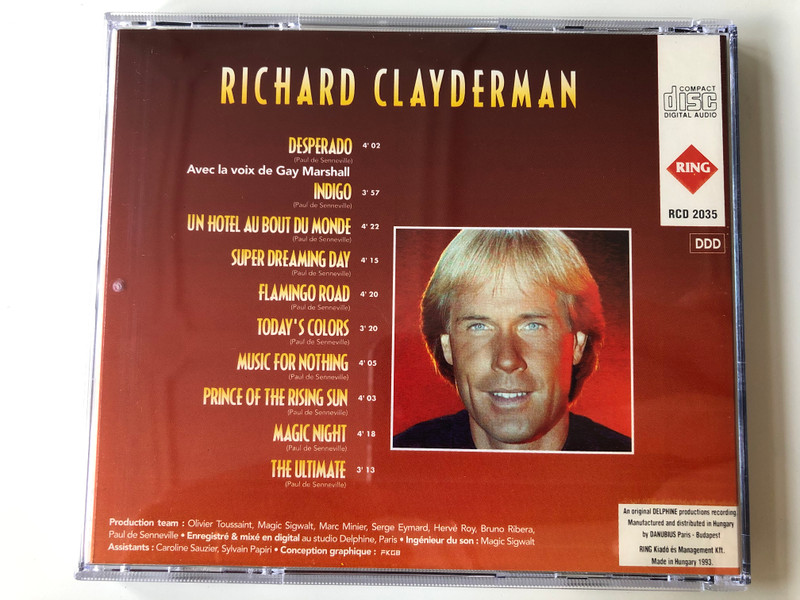 Desperado - Richard Clayderman (Avec la voix de Gay Marshall) / RING Audio CD 1993 / RCD 2035