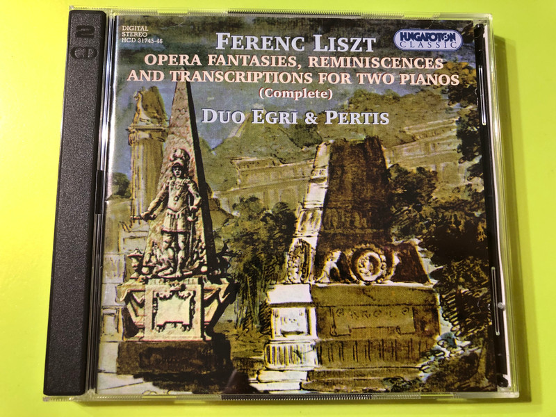 Ferenc Liszt - Opera Fantasies, Reminiscences And Transcriptions For Two Pianos (Complete) / Duo Egri & Pertis / Hungaroton Classic 2x Audio CD 1998 Stereo / HCD 31745-46 (5991813174529)