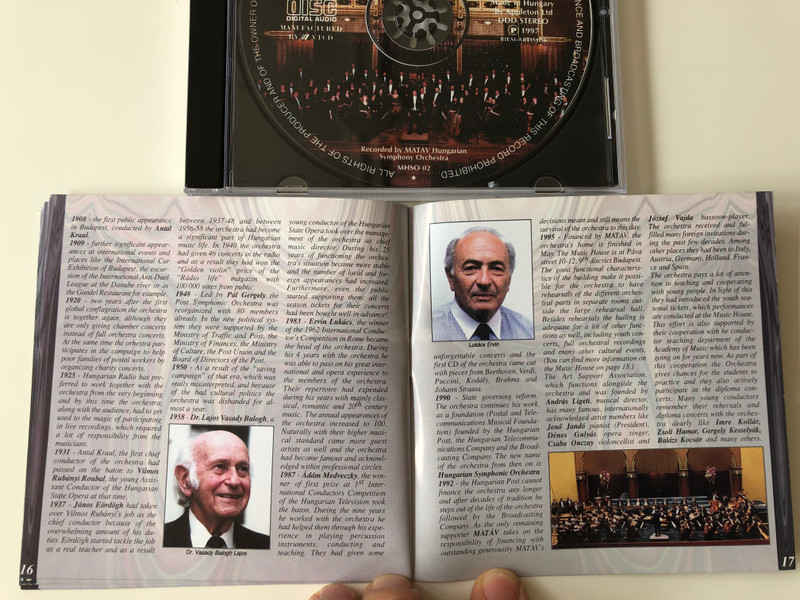 MATÁV Szimfónikus Zenekar / Bartok, Wagner, Csajkovszkij, Liszt / 1907 - 1997 / MATAV Music House Audio CD 1997 Stereo / MHSO 02
