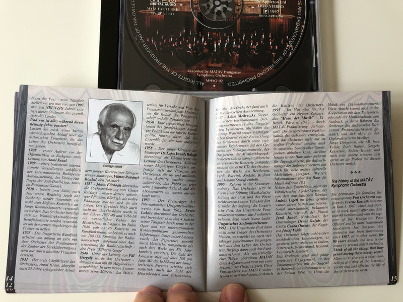 MATÁV Szimfónikus Zenekar / Bartok, Wagner, Csajkovszkij, Liszt / 1907 - 1997 / MATAV Music House Audio CD 1997 Stereo / MHSO 02