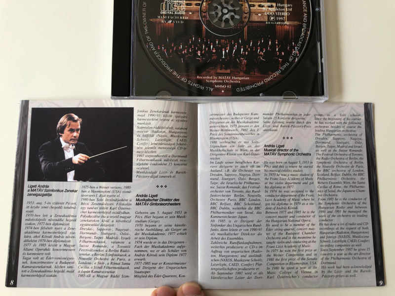 MATÁV Szimfónikus Zenekar / Bartok, Wagner, Csajkovszkij, Liszt / 1907 - 1997 / MATAV Music House Audio CD 1997 Stereo / MHSO 02