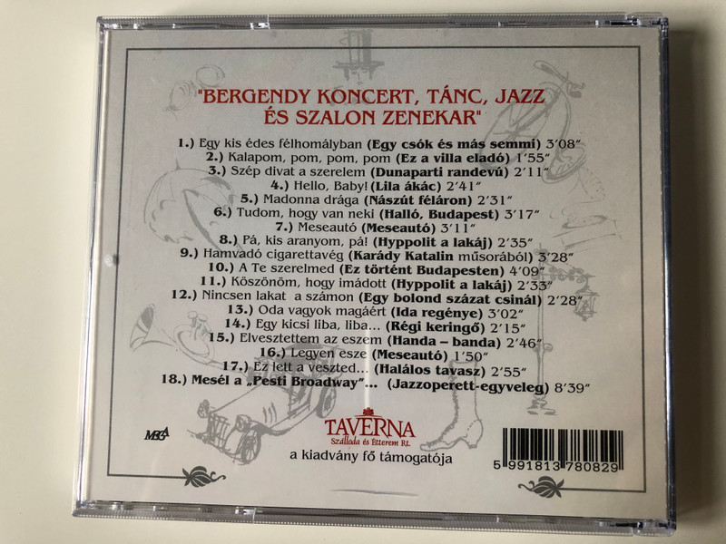 Mesél A Pesti Broadway / Magyar Hangosfilm-Slagerek, Bergendy Zenekar / MEGA Audio CD 1995 / HCD 37808 (5991813780829)