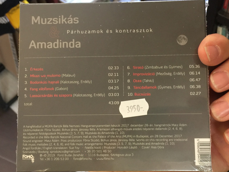 Parhuzamok es kontrasztok - Muzsikas & Amadinda / Fono Budai Zenehaz Audio CD 2019 / 5998048544127