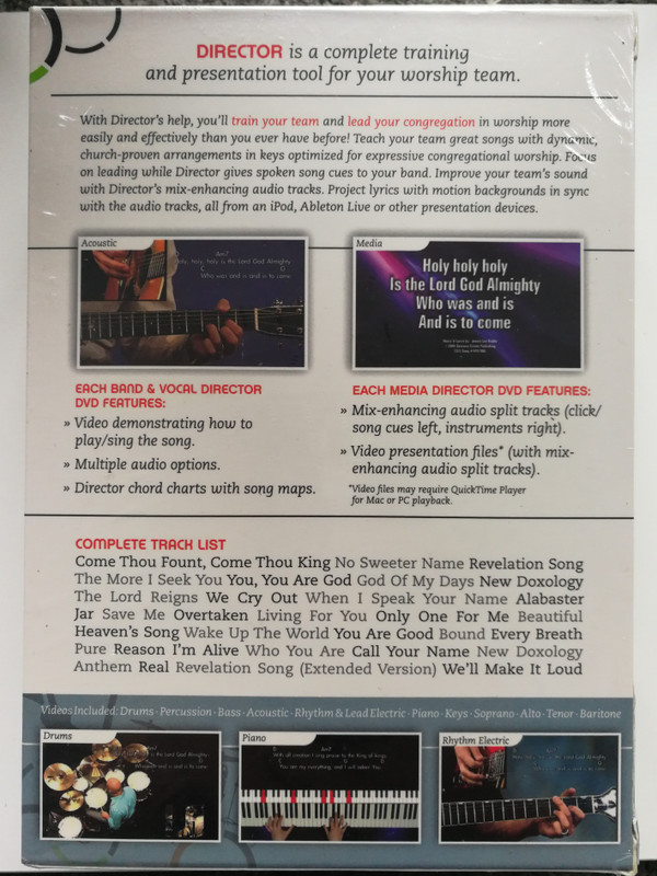 Worship Team Director DVD Band + Vocal + Media / Everything you need to learn and lead great worship songs! / Gateway Worship Collection / 28 songs including No Sweeter name, Come thou Fount, Revelation Song, God of My Days (WorshipDirectorDVD)