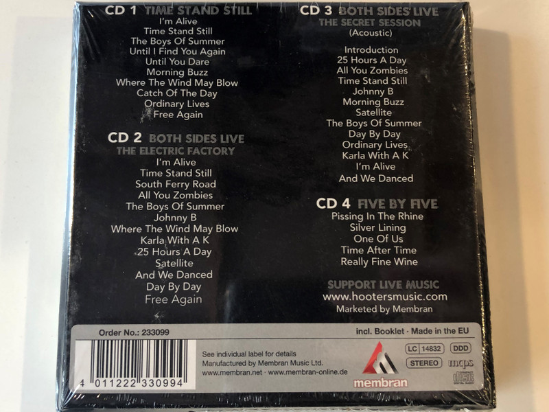 The Hooters ‎– The 30th Anniversary, Fan Collection / Inclusive The Hits Johnny B, All You Zombies, and Satellite!!! / Membran ‎4x Audio CD Stereo / 233099