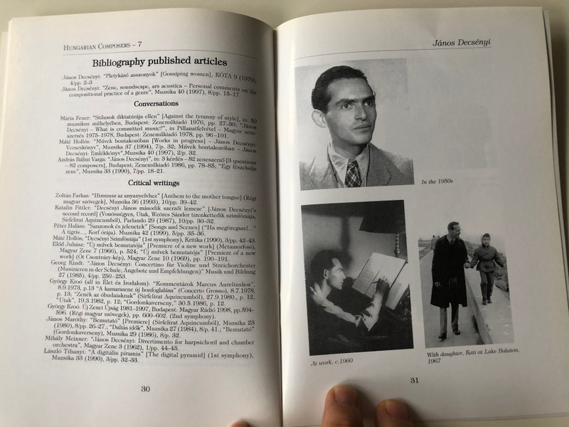 János Decsényi - Hungarian Composers - 7 by Péter Halász / Mágus Publishing (9789638278616)
