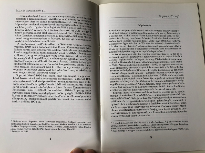 Soproni József (1930) Magyar zeneszerzők 11. by Csengery Kristóf / Mágus Kiadó (9789638278845)