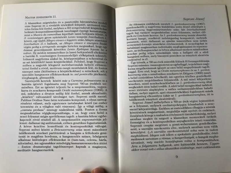 Soproni József (1930) Magyar zeneszerzők 11. by Csengery Kristóf / Mágus Kiadó (9789638278845)
