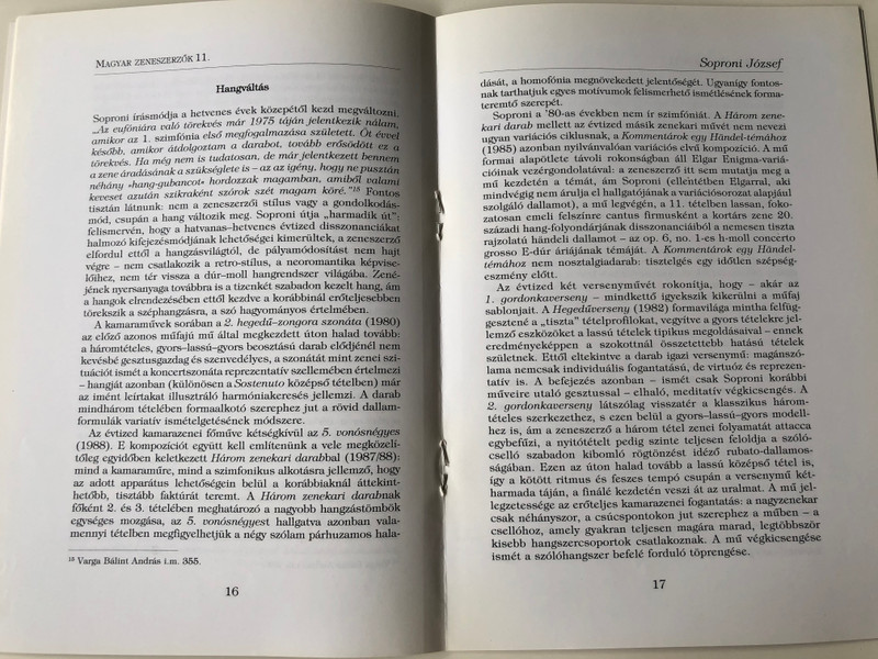 Soproni József (1930) Magyar zeneszerzők 11. by Csengery Kristóf / Mágus Kiadó (9789638278845)