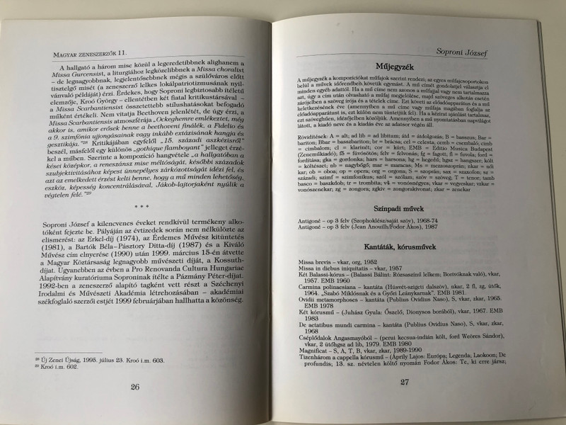 Soproni József (1930) Magyar zeneszerzők 11. by Csengery Kristóf / Mágus Kiadó (9789638278845)