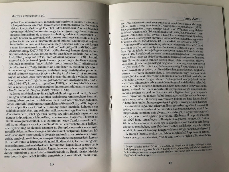 Jeney Zoltán (1943-2019) Magyar Zeneszerzők 19. by Szitha Tünde / Mágus Kiadó (9789639433038)