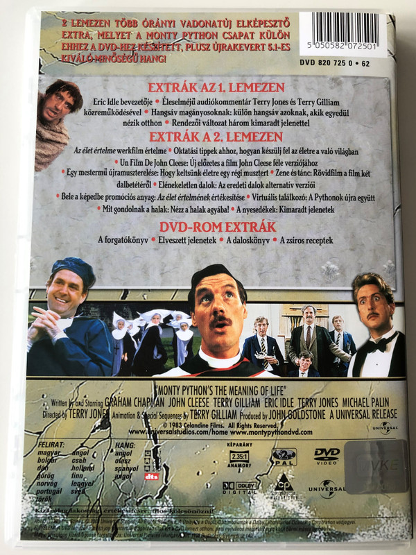 The Meaning of Life - Monty Python 2x DVD 1983 / Directed by Terry Jones / Starring: Graham Chapman, John Cleese, Terry Gilliam, Eric Idle, Michael Palin (5050582072501)
