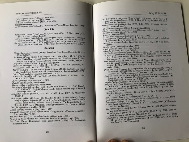 Csíky Boldizsár (1937-) Magyar Zeneszerzők 25. by Németh G. István / Mágus Kiadó (9789639433199)