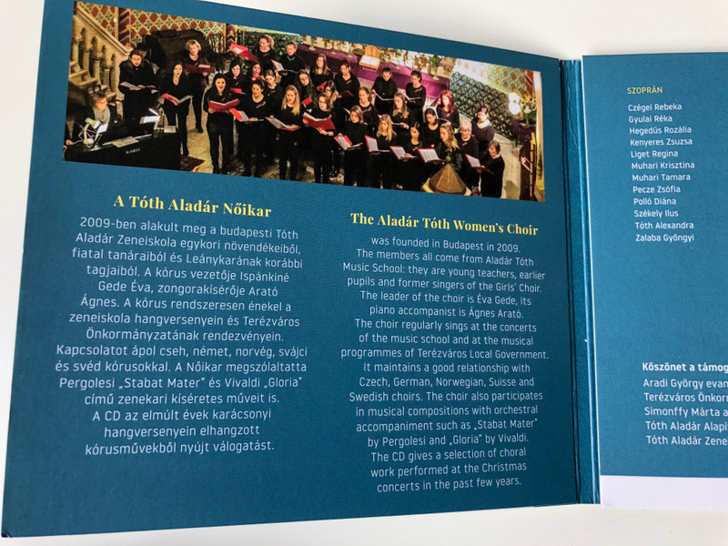 Toth Aladar Noikar Angels' Carol / Conducted by Gede Eva / Audio CD 2018