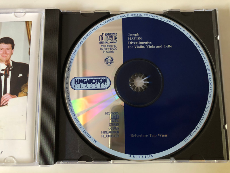 Haydn - Divertimentos for Violin, Viola & Cello / Belvedere Trio Wien, Vilmos Szabadi, Elmar Landerer, Robert Nagy / Hungaroton Classic Audio CD 2005 Stereo / HCD 32385
