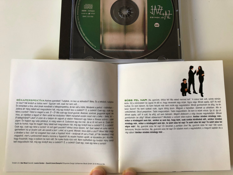 Jazz+Az ‎– Egynek Jó / Budapest Music Center Records ‎Audio CD 1999 / BMC CD 032