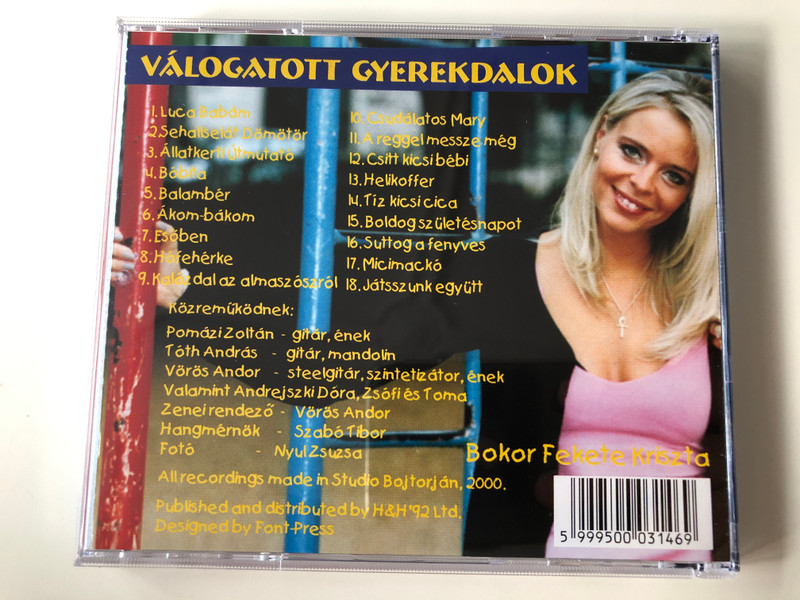 Gyerekszoba - Válogatott Gyerekdalok / H&H'92 Kft. Audio CD / HHK 008 / Bokor Fekete Kriszta, Az Új Bojtorján Együttes / Super Cool Hungarian Childrens' songs