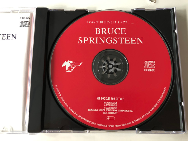 Bruce Springsteen - I Can't Believe It's Not... / Born In The USA / Tracks performed by Richard Coleman include: Born in the USA, Glory Days, Streets Of Philadelphia / Pegasus Audio CD 2001 / ICBINCD047