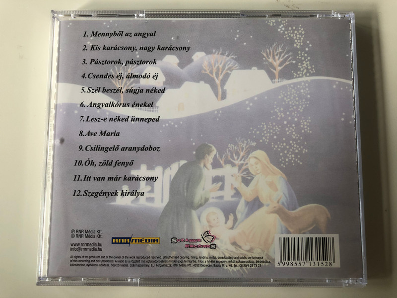 Mennyből Az Angyal - Karácsonyi Énekek / RNR Media Kft. Audio CD / 03152 RNR / Magyar Családi Karácsony / Karácsonyi Dalok / Hungarian Family Christmas Songs