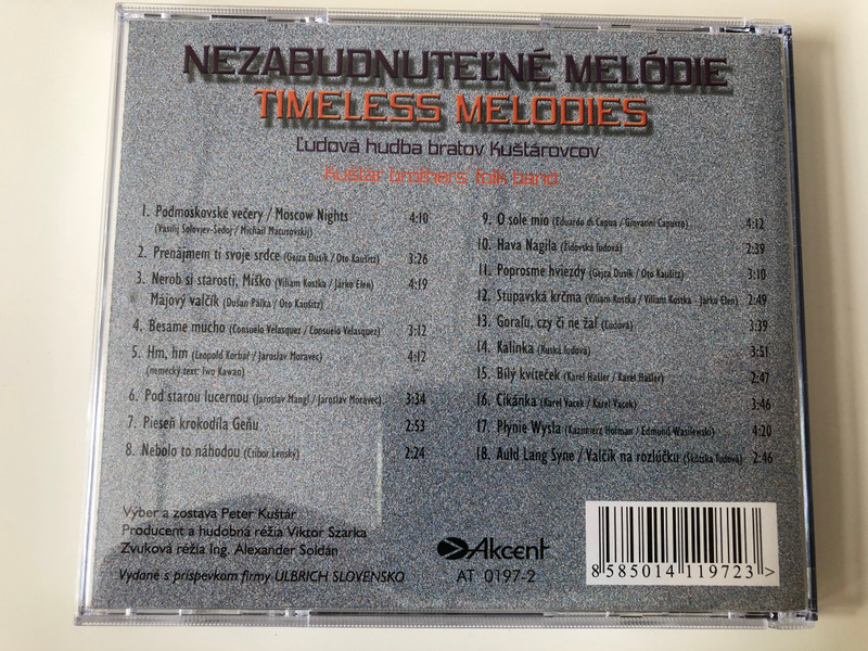 Nezabudnutel'ne Melodie - Timeless Melodies / L'udova hudba bratov Kuštarovcov - Kuštar brothers folk band / Akcent Audio CD 2005 / AT 0197-2