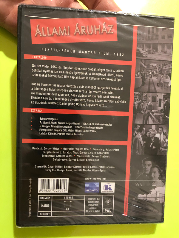 Állami Áruház DVD 1952 The State Department Store / Directed by Gertler Viktor / Starring: Latabár Kálmán, Gábor Miklós, Petress Zsuzsa, Turay Ida / Hungarian BW Film (5996357320074)
