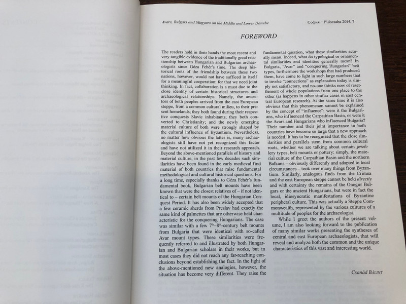 Avars, Bulgars and Magyars on the Middle and lower Danube by Lyudmila Doncheva-Petkova - Csilla Balogh - Attila Türk / Archeolingua / Pázmány Péter Catholic University 2014 (9789639911550)