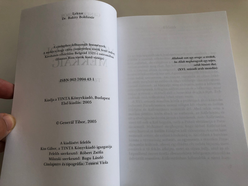 Mohácstól Mekkáig by Generál Tibor / From Mohács to Mecca - Historical lectures / Történelmi lektűr / Tinta Könyvkiadó 2005 / Paperback (9637094431)