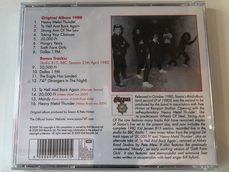 Saxon ‎– Strong Arm Of The Law / Remastered Edition With Bonus Tracks / EMI ‎Audio CD 2009 / 5099969444425