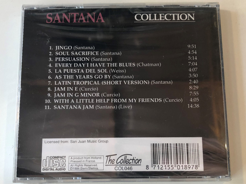 Santana ‎– Collection / +73 Min. / The Collection Audio CD 1994 / COL046