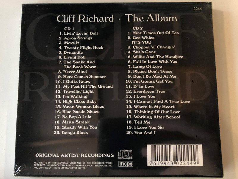 Cliff Richard - The Album / Original Artist Recording / 2x Audio CD / 2244