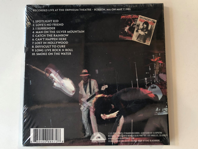 Rainbow ‎– Boston 1981 / Purple Pyramid Audio CD 2016 / 889466004728