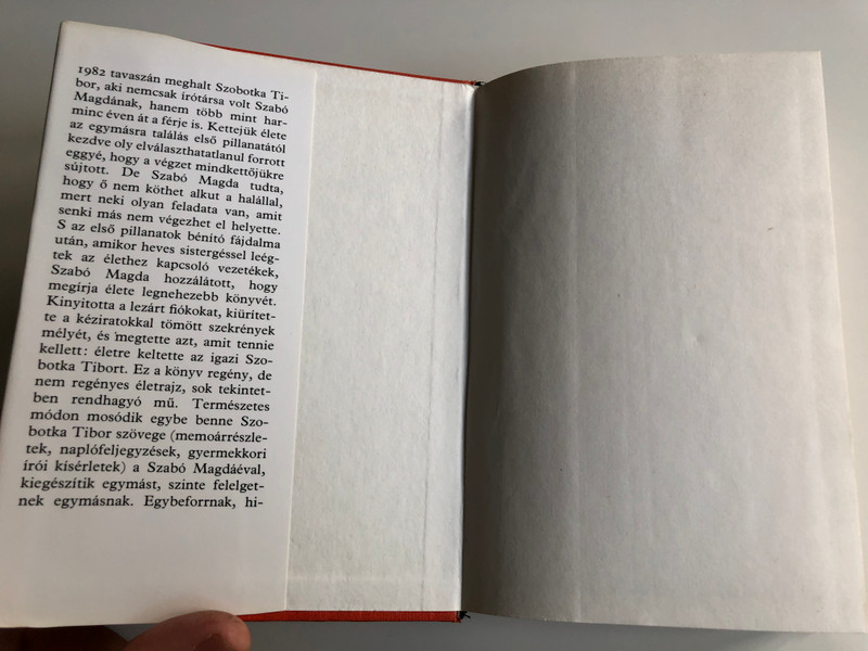 Megmaradt Szobotkának by Szabó Magda / Magvető könyvkiadó / Hardcover 1983 / Szobotka Tibor the husband of Szabó Magda - memoirs (9631400204)