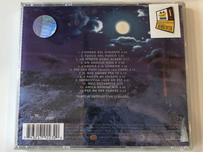 Eros Ramazzotti ‎– Stilelibero / Contiene: ''Fuoco Nel Fuoco'', ''Più Che Puo'', ''Per Me Per Sempre'' / BMG Nederland BV ‎Audio CD 2000 / 743217922320