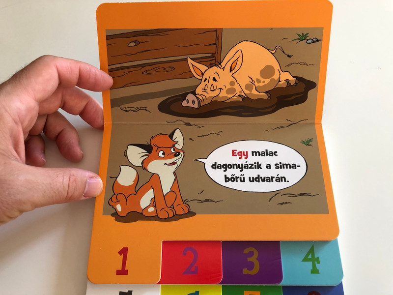 Vuk és a számok - Ismerd meg a számokat a kisrókával! / Learn the numbers with Vuk the little fox / Dargay Attila figuráinak felhasználásával / Móra fun / Móra könyvkiadó / Hungarian booard book (9789634864493)