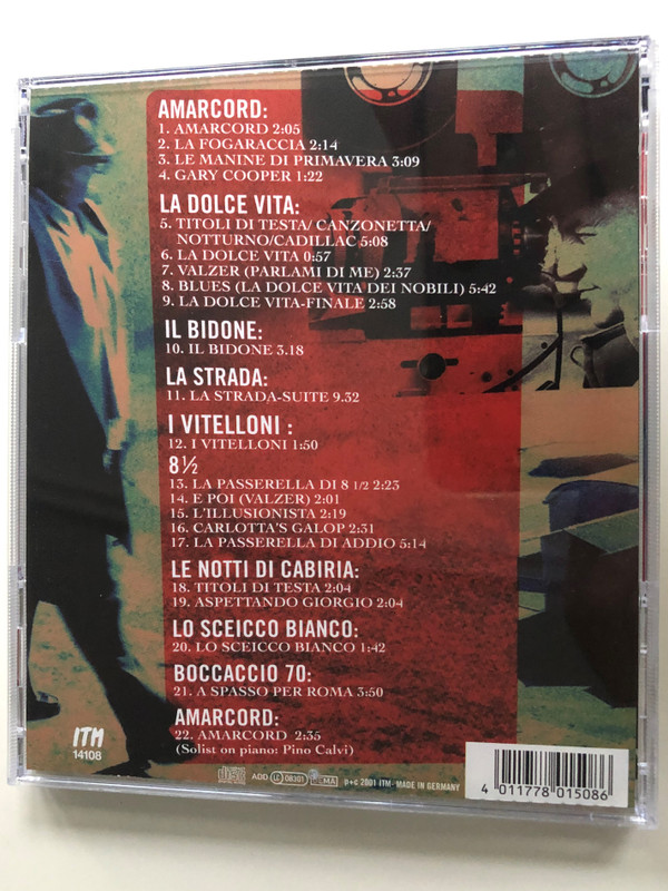 Original Music For The Movies Of Federico Fellini / Amarcord, La Dolce Vita, La Strada, 8 1/2 and many more... / Composed by Nino Rota / ITM Records Audio CD