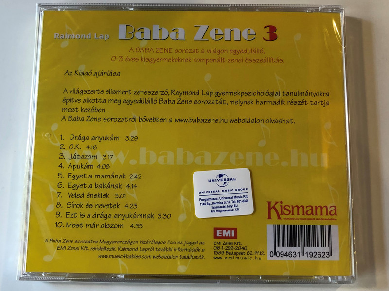 Baba Zene 3. - Raimond Lap / EMI Audio CD / 0094631192623