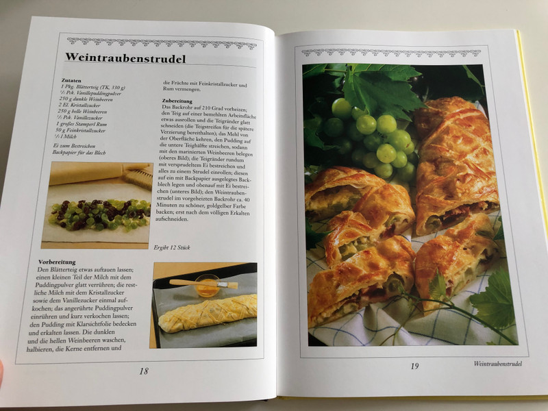 Das Strudelkochbuch / German language cookbook - the Strudel / Corvina Verlag 2003 / Hardcover (9631352773)