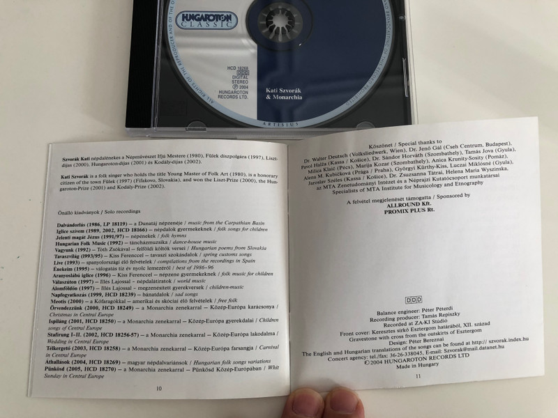 Kati Szvorák – Alleluia (Húsvét Közép-Európában = Easter In Central Europe) / Hungaroton Classic Audio CD 2004 Stereo / HCD 18268