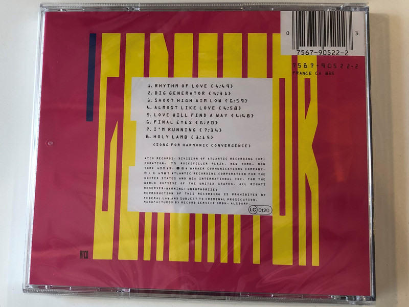 Yes ‎– Big Generator / ATCO Records ‎Audio CD 1987 / 7567-905 2 2-2