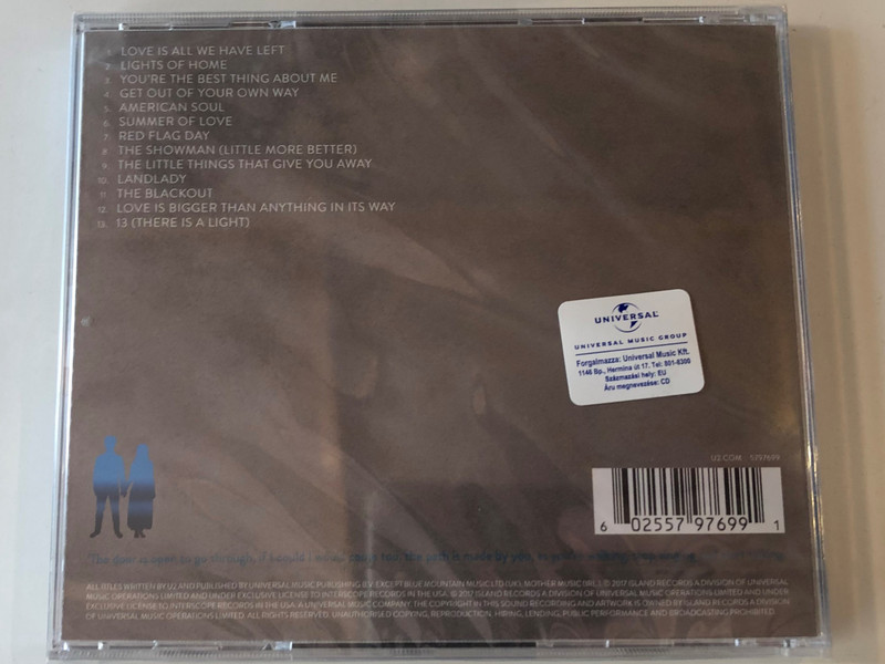 U2 ‎– Songs Of Experience / Brand New Album / Island Records Audio CD 2017 / 5797699
