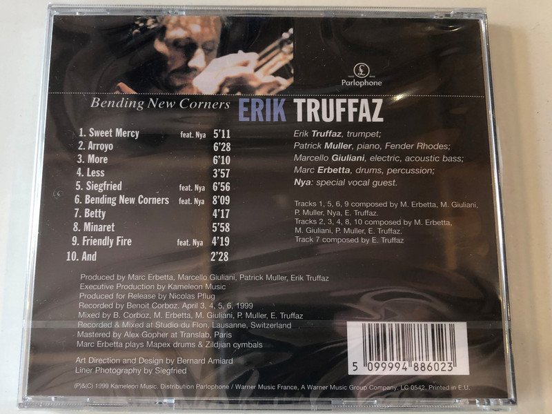Erik Truffaz, Patrick Muller, Marcello Giuliani, Marc Erbetta Featuring Nya ‎– Bending New Corners / Parlophone Audio CD 1999 / 5099994886023
