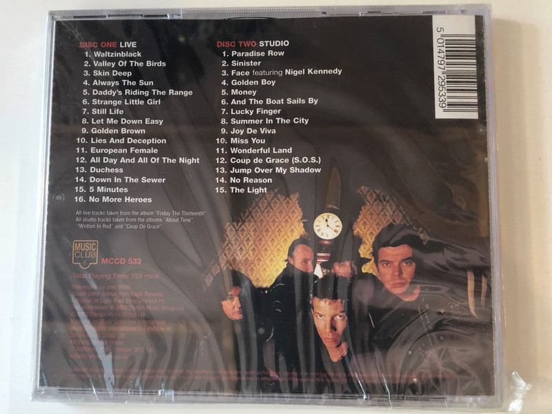 The Stranglers ‎– Live 'n' Sleazy / 31 Tracks Includings: Golden Brown, No More Heroes, Duchess, Skin Deep, Five Minutes, Always The Sun, Strange Little Girl / Music Club ‎2x Audio CD 2003 / MCCD 533