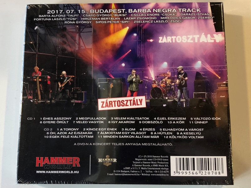 Zártosztály ‎– Őrült Érzés / Hammer Records 2x Audio CD + DVD 2018 / 5999566220708