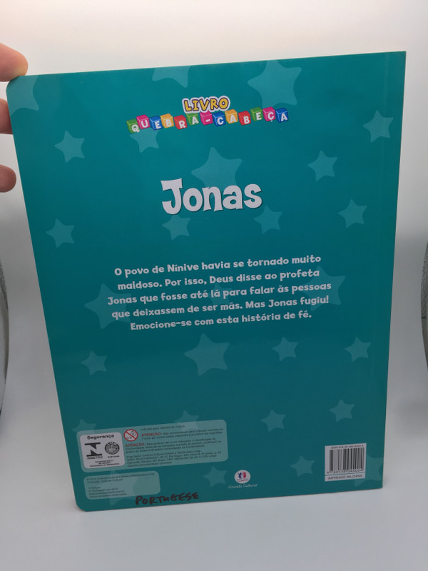 Jonas - Portuguese language Bible Puzzle book / Contm 4 quebra-cabecas para voce se divertir / Ciranda Cultural 2013 / Board book (9788538044024)