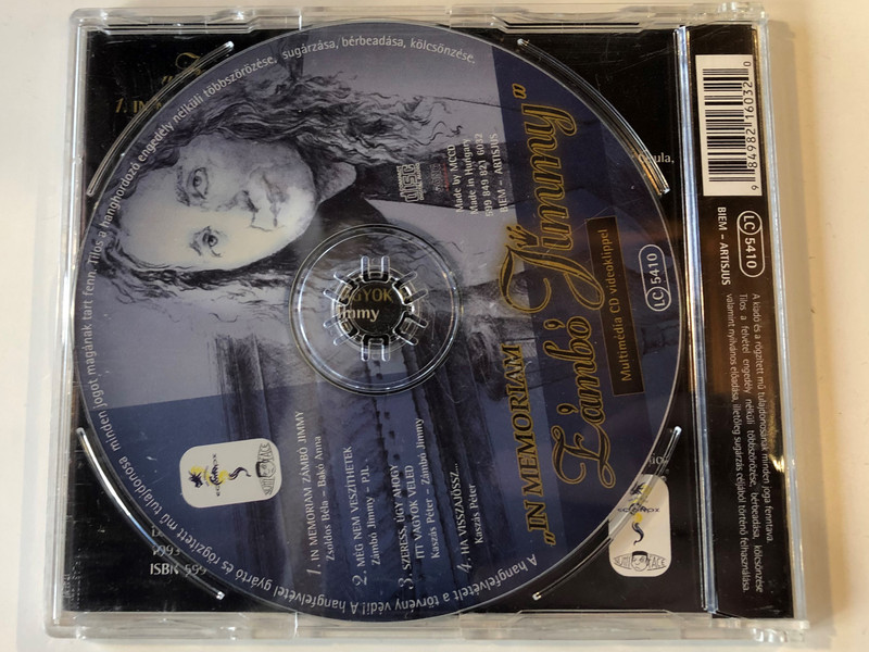 ''In Memoriam Zámbó Jimmy'' / Multimedia CD videoklippel / Equinox Audio CD / 599 849 821 6032