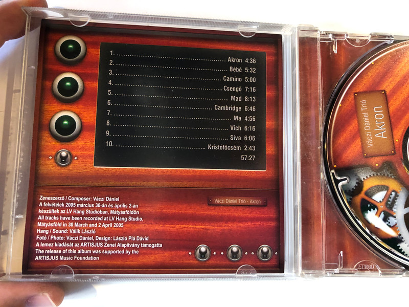 Váczi Dániel Trió ‎– Akron / Periferic Records ‎Audio CD 2005 / BGCD 156